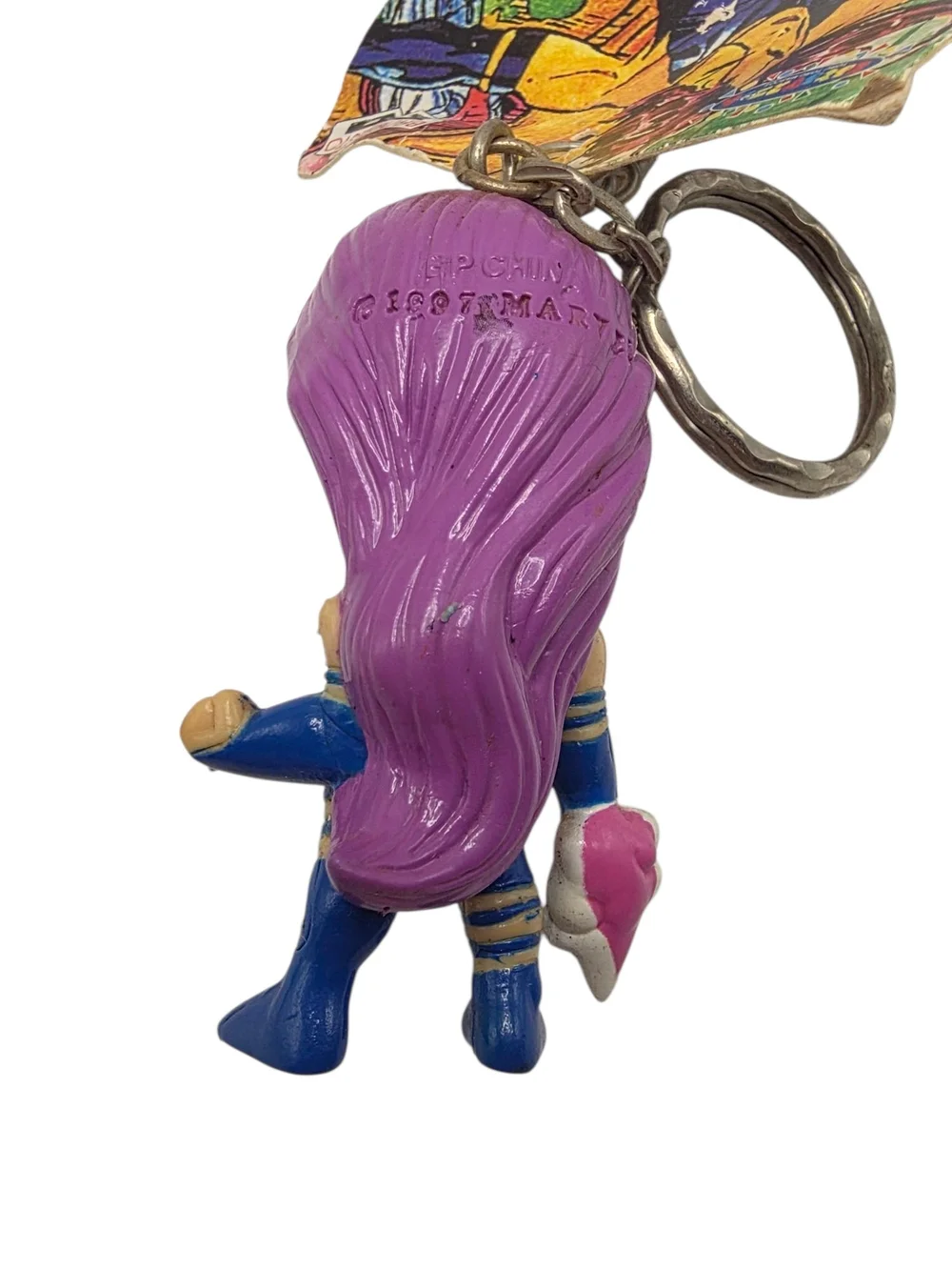 Vintage 1997 Banpresto Marvel Comics X-Men Psylocke Figure Keychain Japan Tag